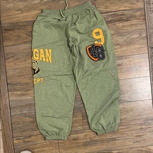 Green Graphic Joggers